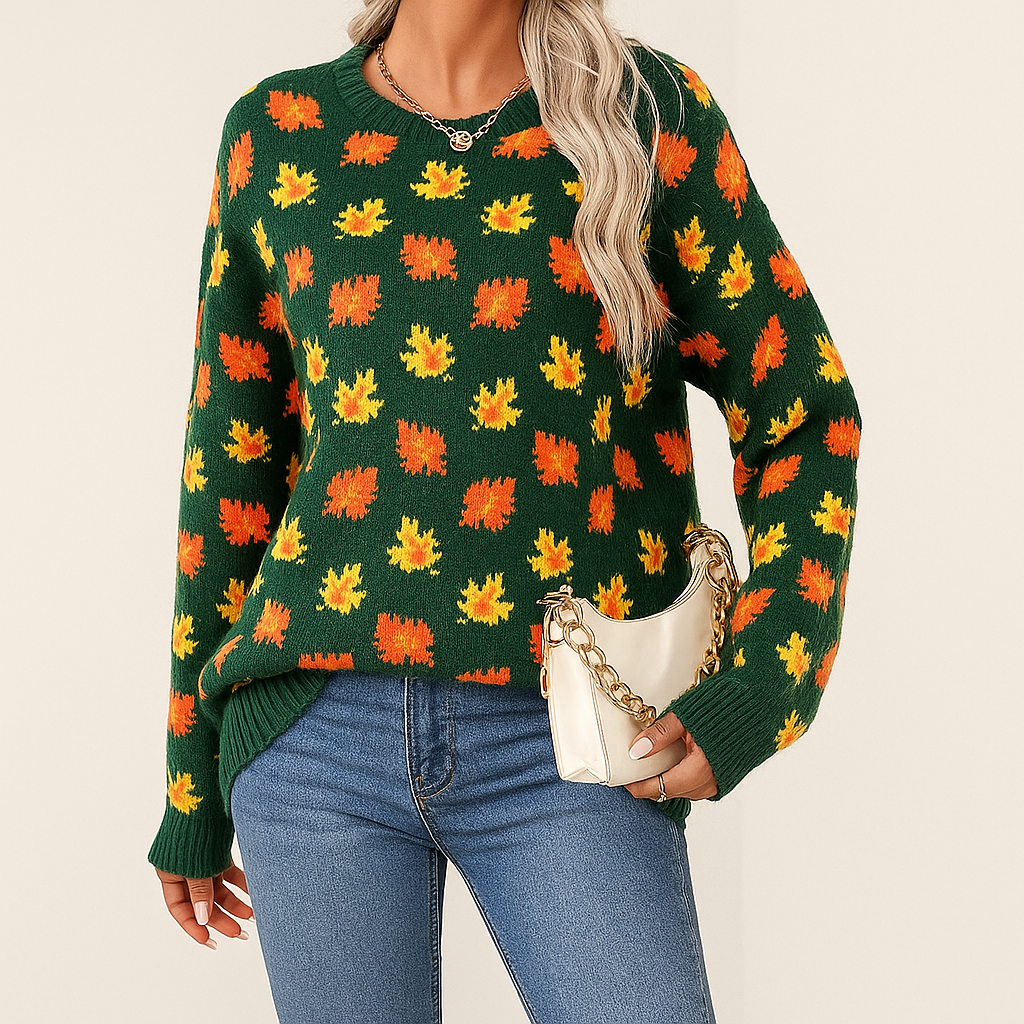 Maple Leaf Brushed Knit Jumper