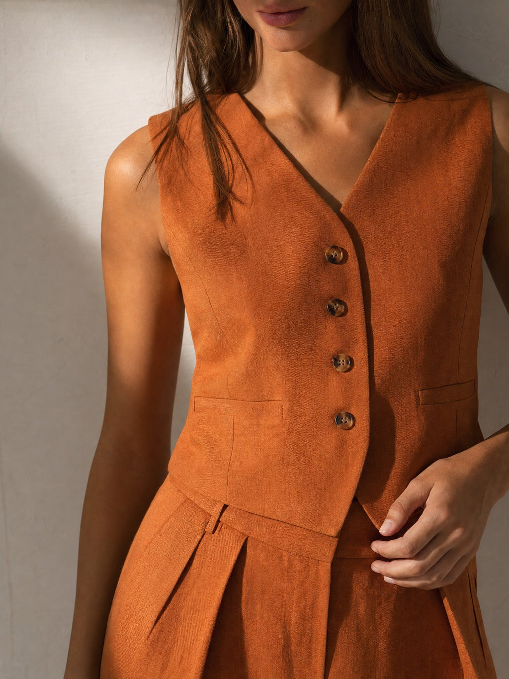 Linen Two Piece Trouser Set