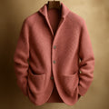 Cardigan Wool Blend Shawl Collar Buttons