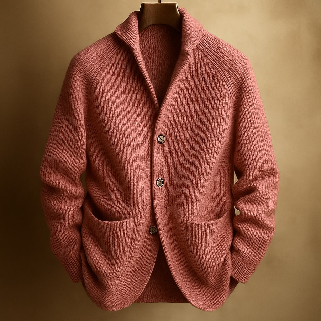 Cardigan Wool Blend Shawl Collar Buttons