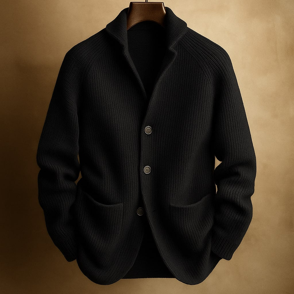 Cardigan Wool Blend Shawl Collar Buttons