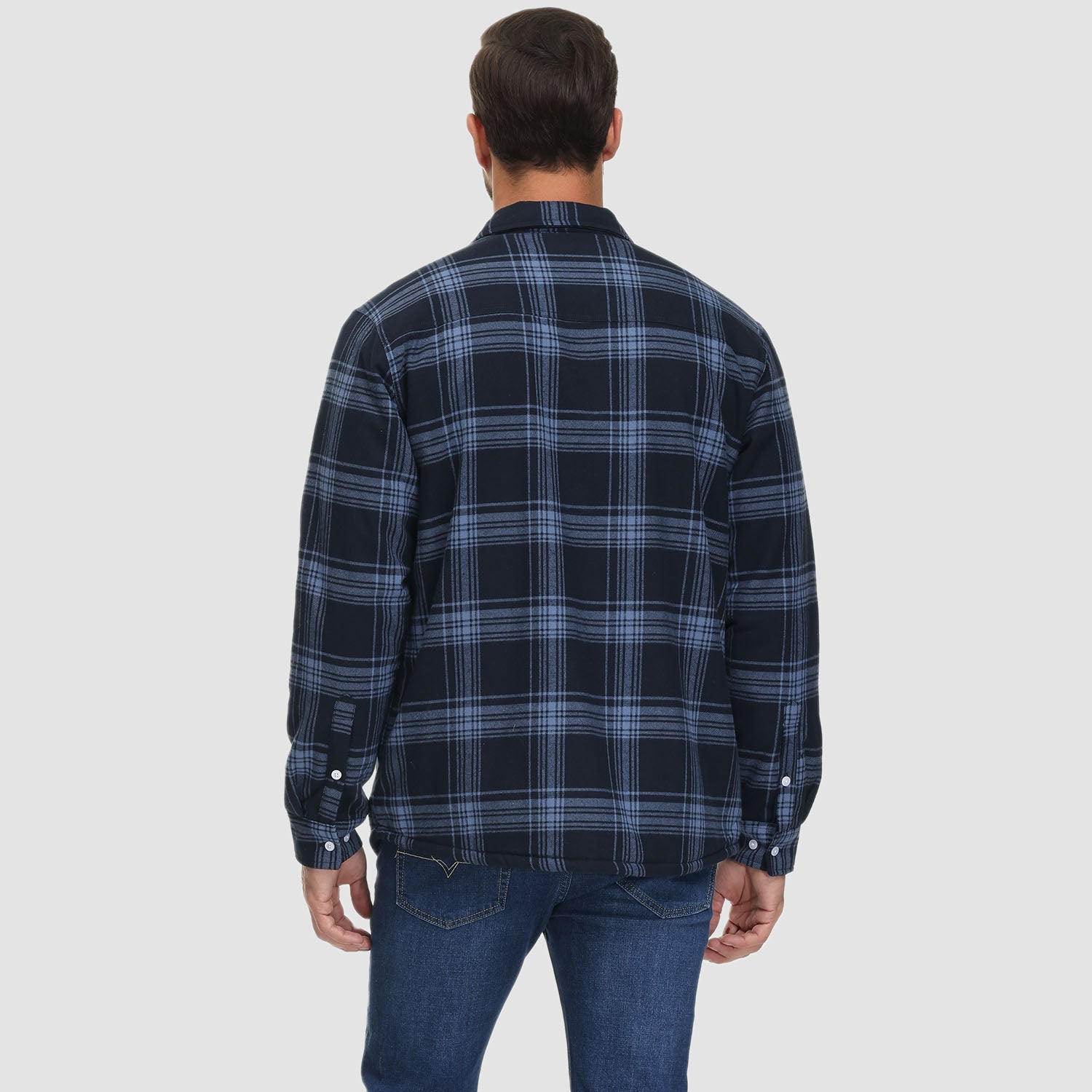 Flannel Shirt Jacket Fleece-Lined
