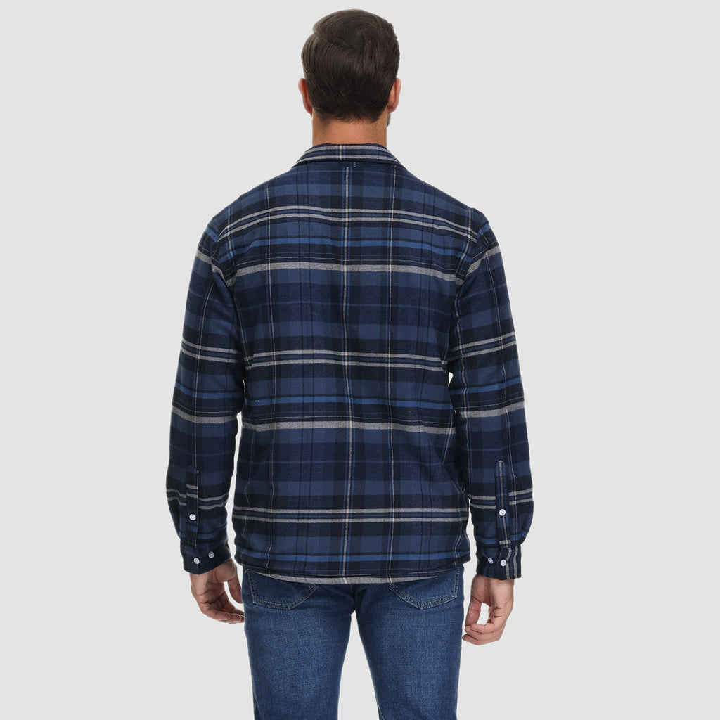 Flannel Shirt Jacket Fleece-Lined