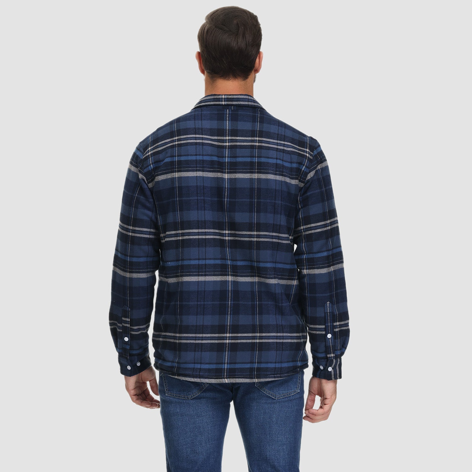 Flannel Shirt Jacket Fleece-Lined