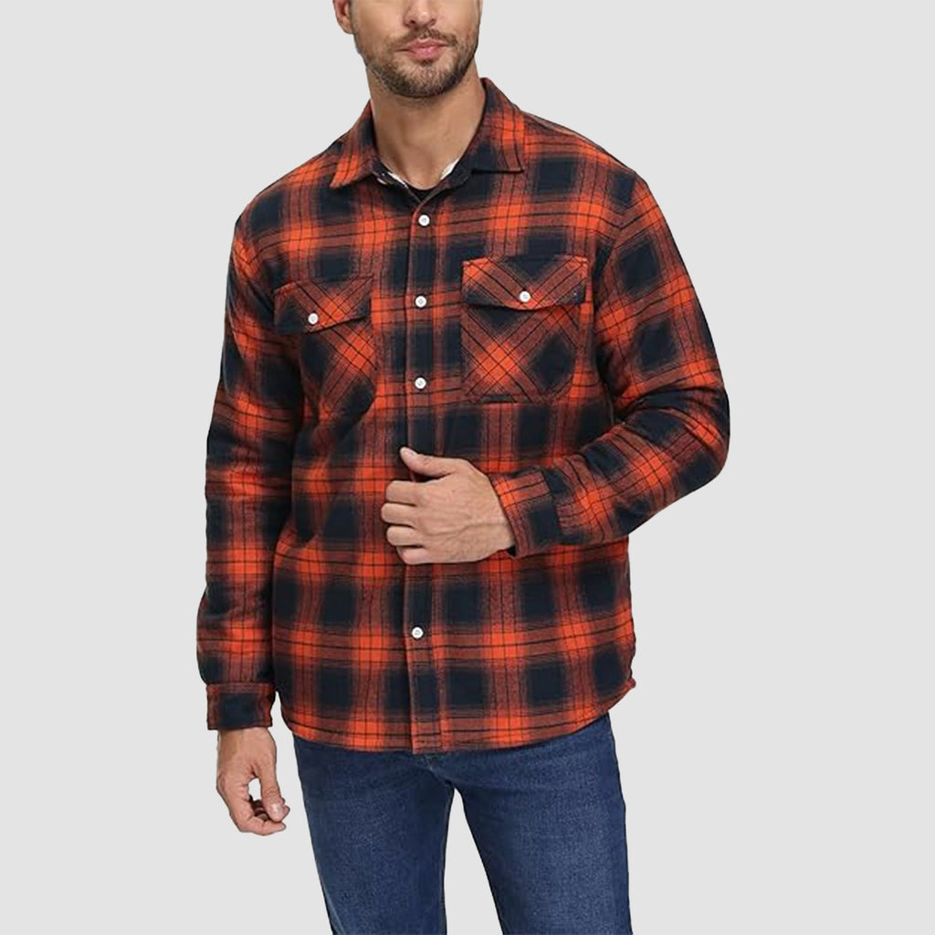 Flannel Shirt Jacket Fleece-Lined