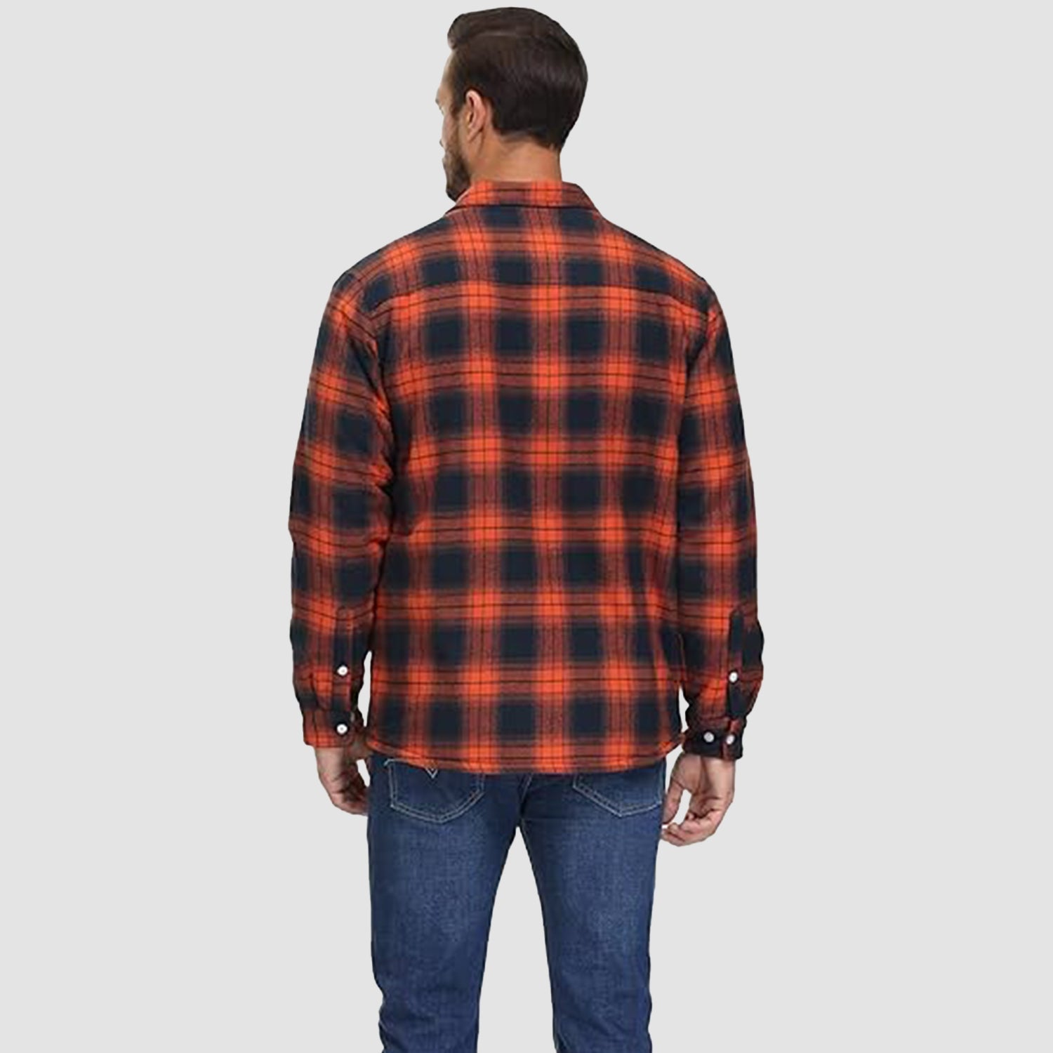 Flannel Shirt Jacket Fleece-Lined