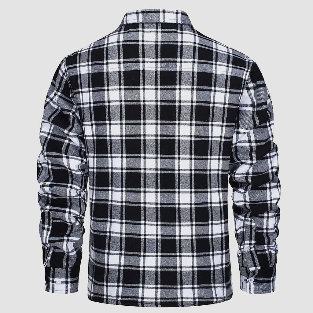 Flannel Shirt Jacket Fleece-Lined