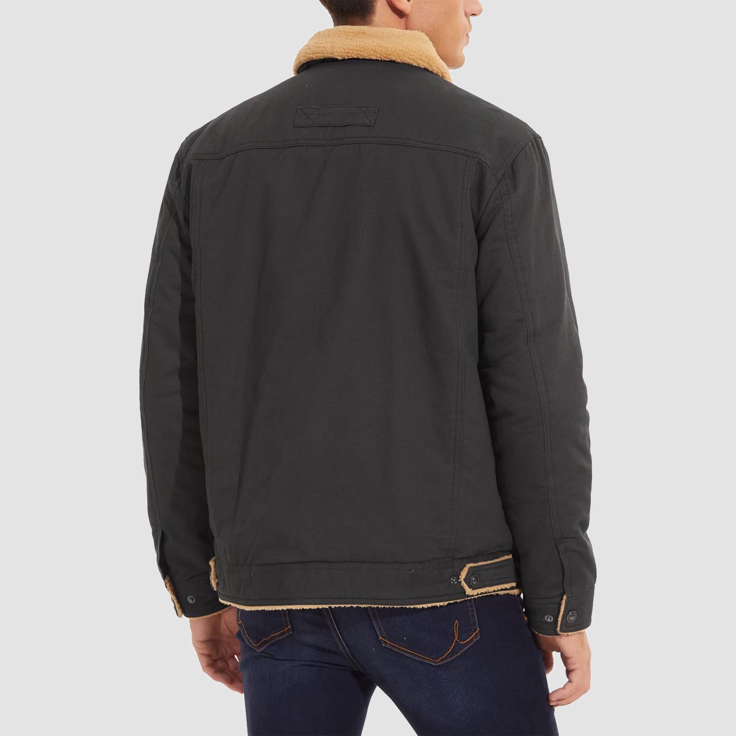 Sherpa-Lined Trucker Jacket  Cotton