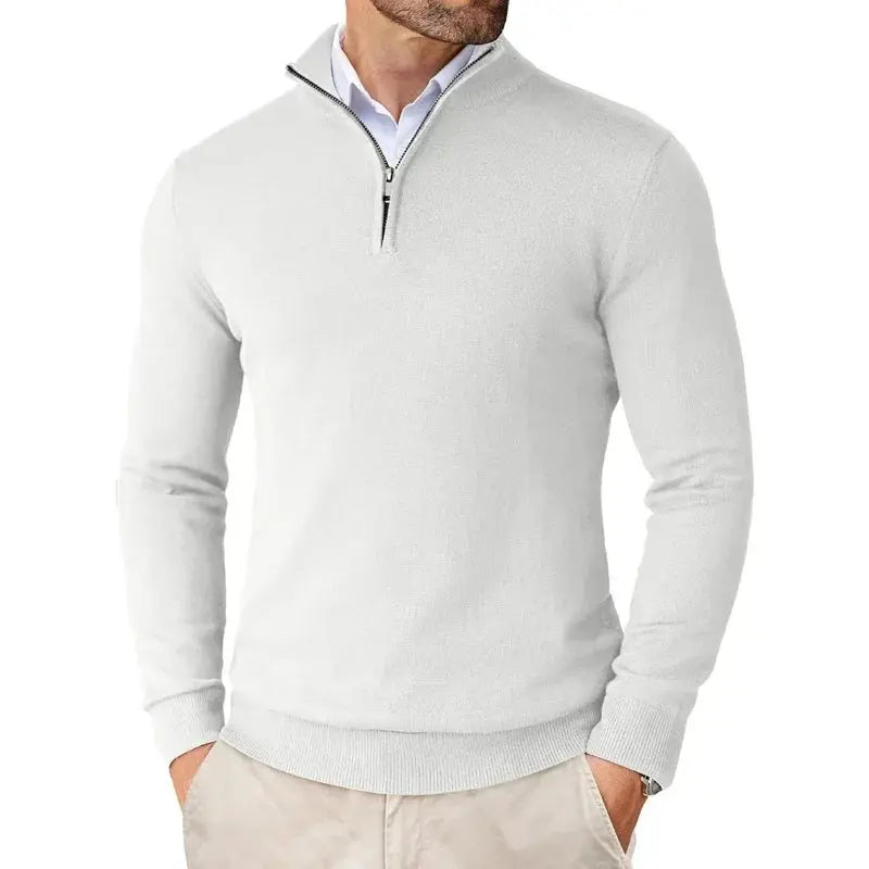 Half Zip Jumper Classic Ribbed Collar