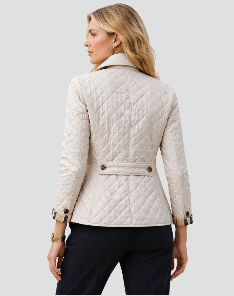 Mid-Season Quilted Jacket with Collar and Button Closure - Regular Fit 3