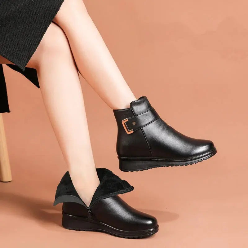 Winter Boots Warm Lining Low Heel