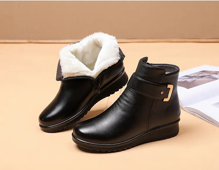 Winter Boots Warm Lining Low Heel