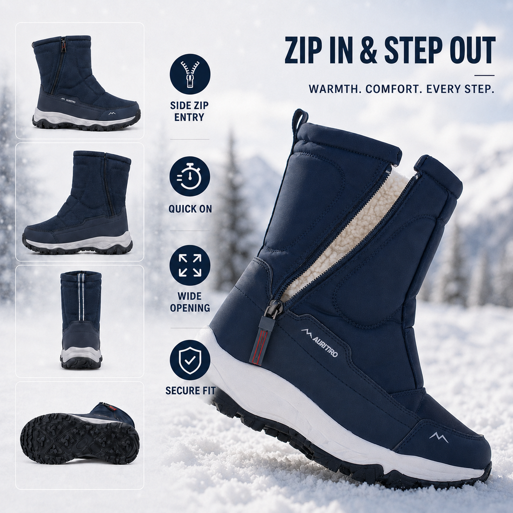 Winter Boots Insulated Waterproof Grip Sole