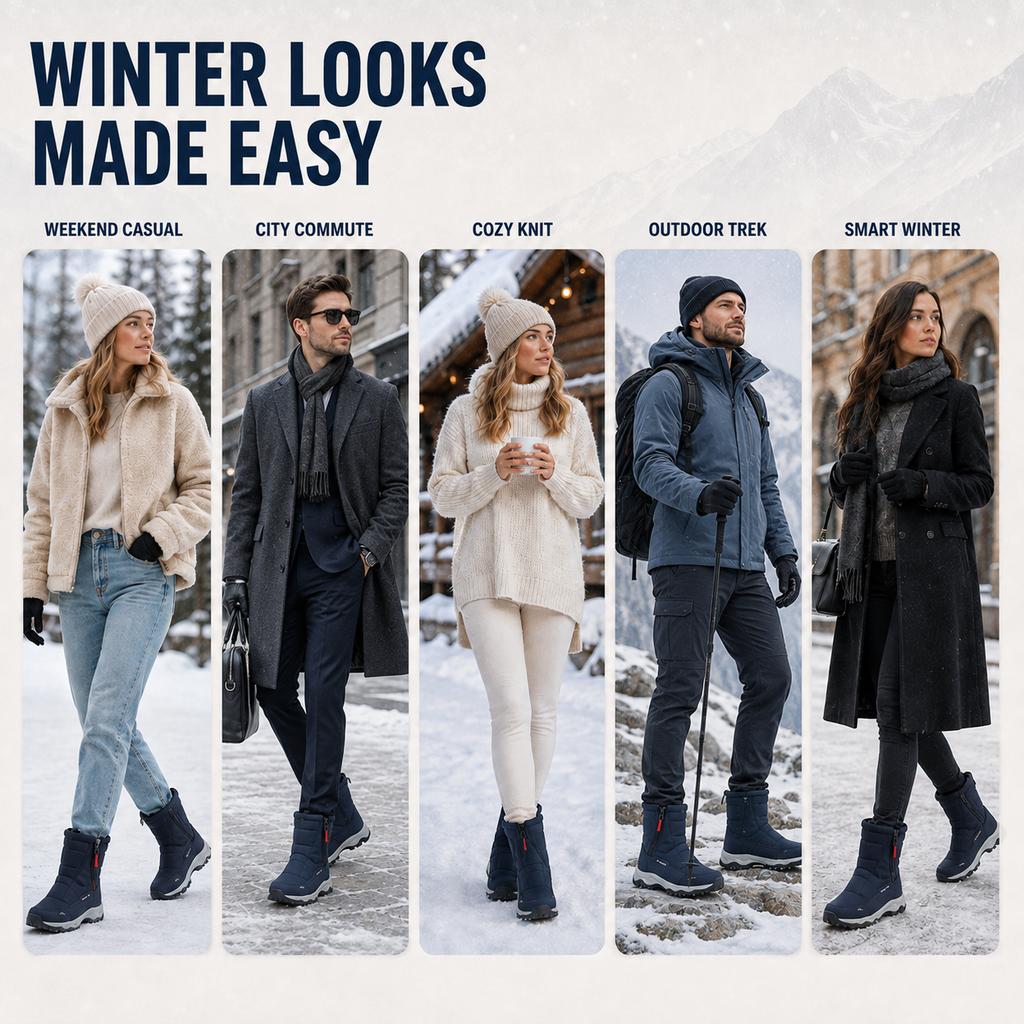 Winter Boots Insulated Waterproof Grip Sole