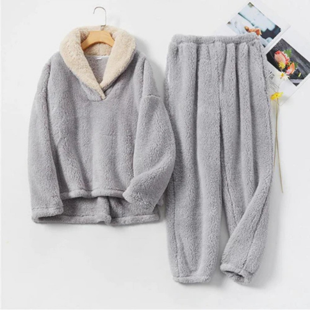 Two Piece Set Fleece Top Trousers