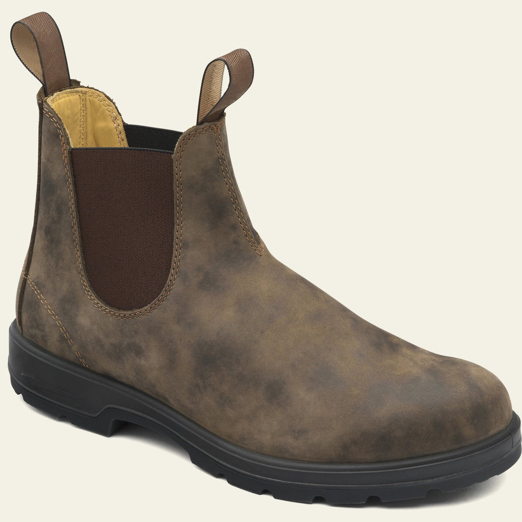 Chelsea Boots Leather-Look Elastic Side Panels