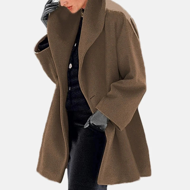 Hooded Coat Oversized Thigh Length Warmth