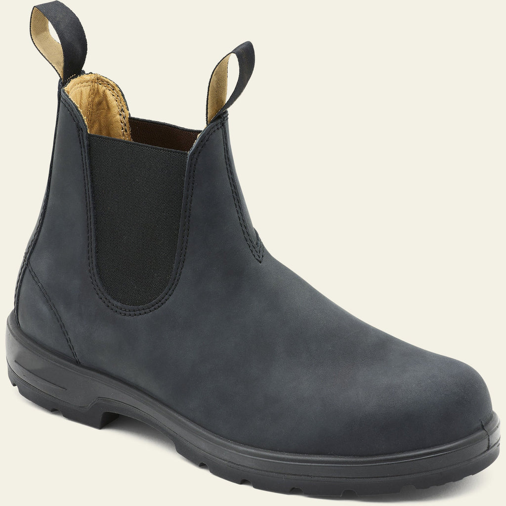 Chelsea Boots Leather-Look Elastic Side Panels