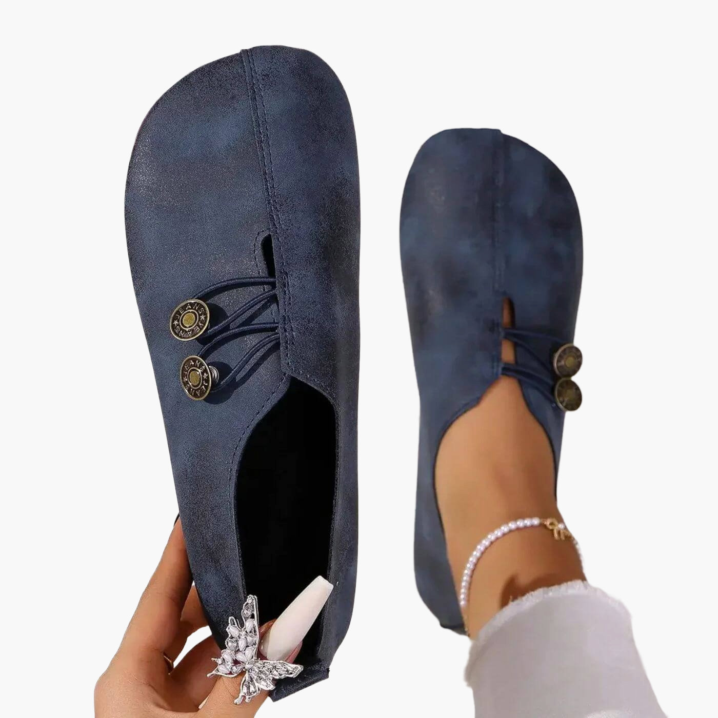 OrthoEase - Orthopedic Slippers with Button Closure for All-Day Comfort 6
