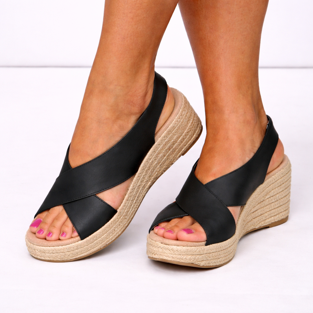 OrthoStep - Orthopedic Espadrille Sandals with Cushioned Wedge Sole 0