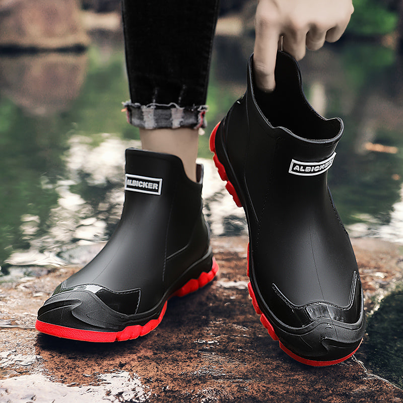 Rain Boots Waterproof Ankle Height Grip