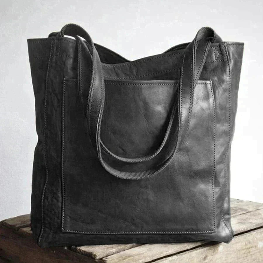 Handbag Leather-Look Roomy Shoulder Tote