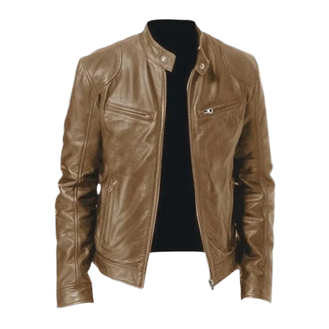 Classic Leather-Look Jacket