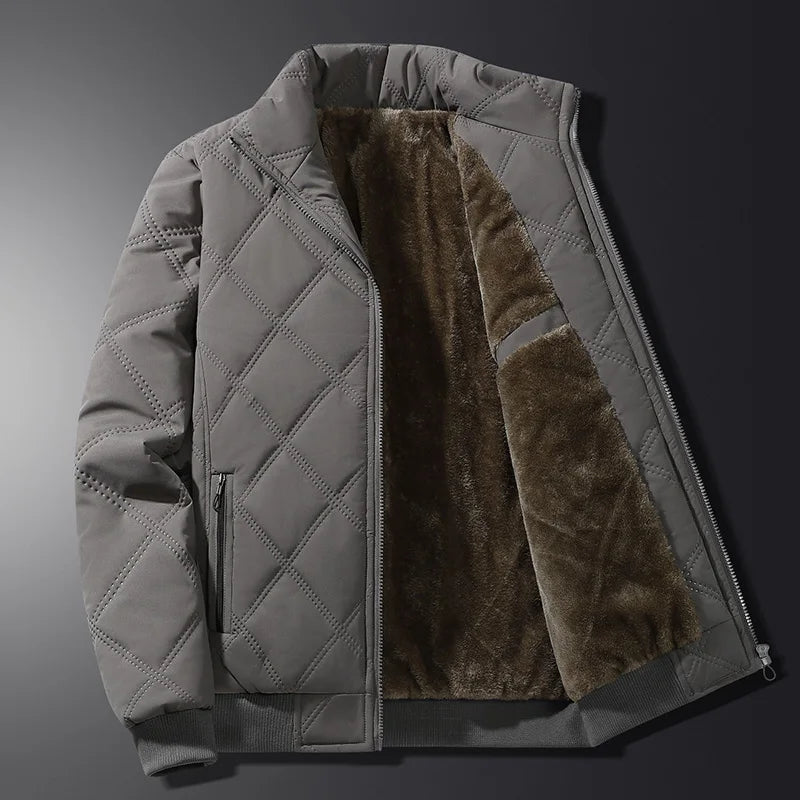 Quilted Jacket Lightweight Padded Zip Front