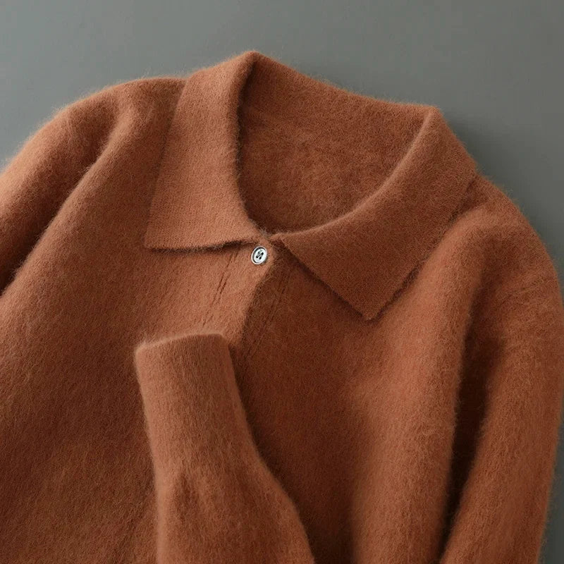 Cardigan Soft Knit Open Front Relaxed