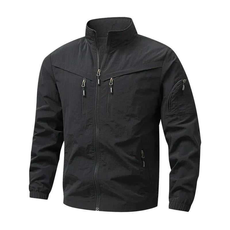 Waterproof Jacket Utility Pockets Lightweight Shell