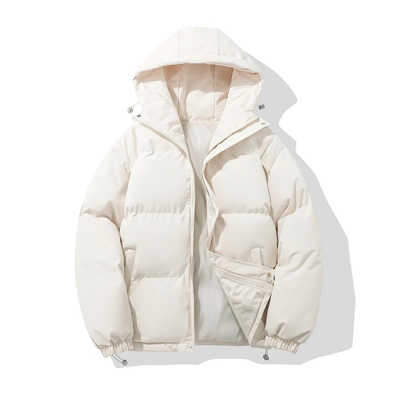 Hooded puffer jacket, product photo