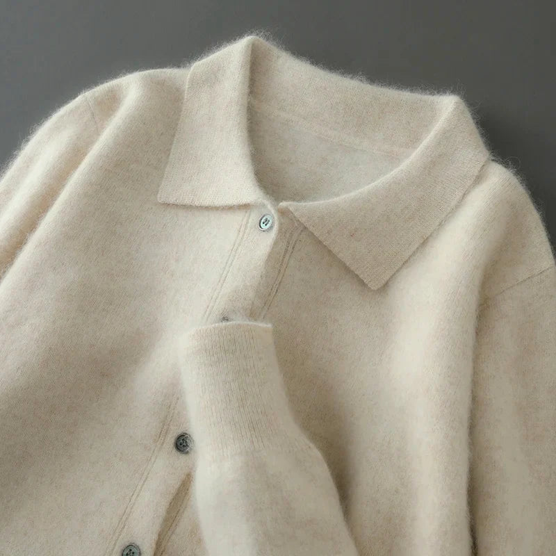 Cardigan Soft Knit Open Front Relaxed