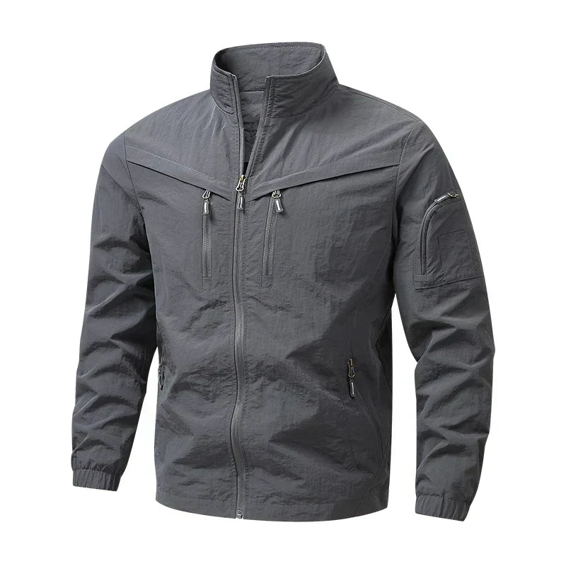 Waterproof Jacket Utility Pockets Lightweight Shell