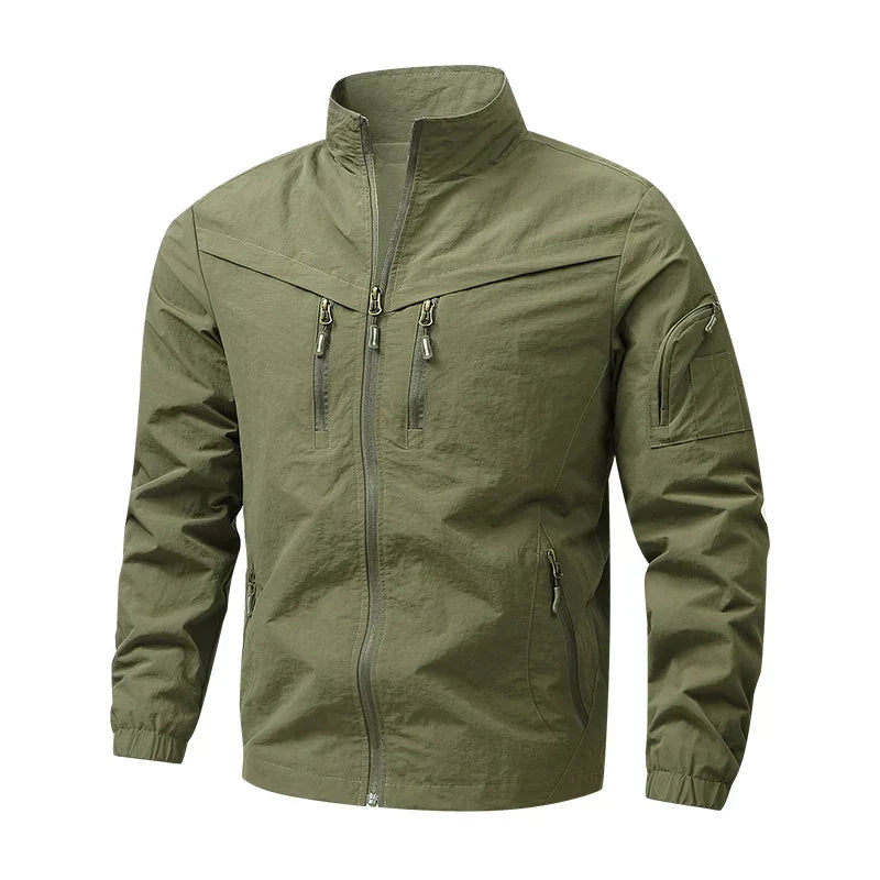 Waterproof Jacket Utility Pockets Lightweight Shell
