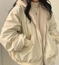 Reversible Winter Jacket Shearling Lined Warm
