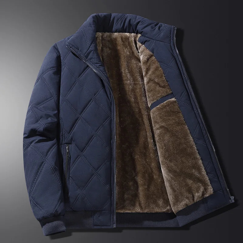 Quilted Jacket Lightweight Padded Zip Front