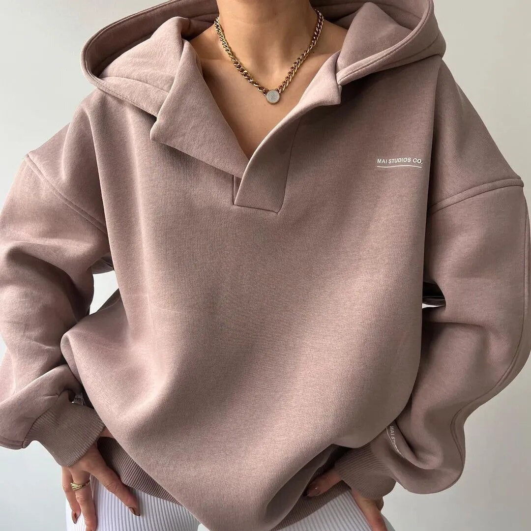 Ribbed crewneck sweater in beige, front view