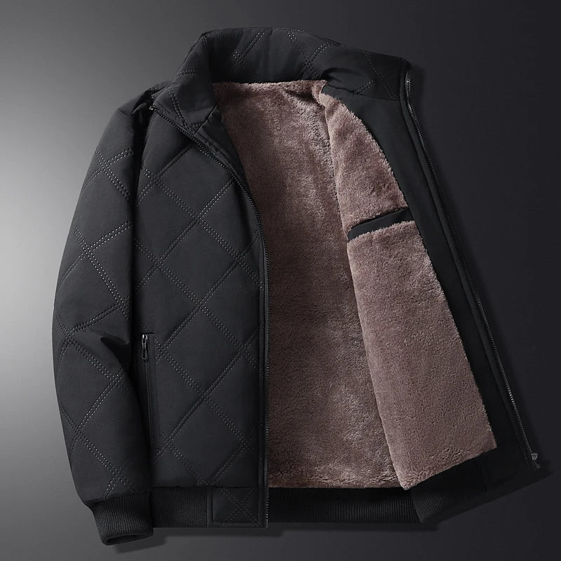 Quilted Jacket Lightweight Padded Zip Front