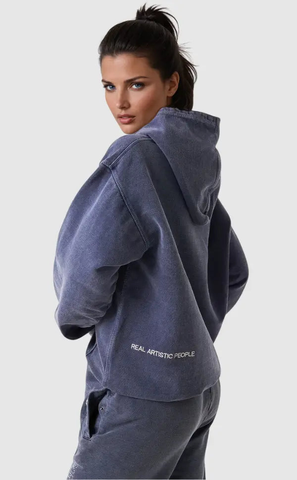Slogan Print Hoodie Relaxed Fit