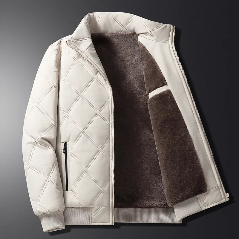 Quilted Jacket Lightweight Padded Zip Front