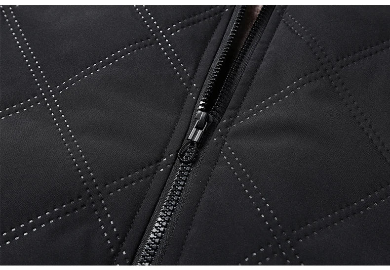 Quilted Jacket Lightweight Padded Zip Front