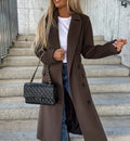 Double Breasted Coat Notch Lapel Warm