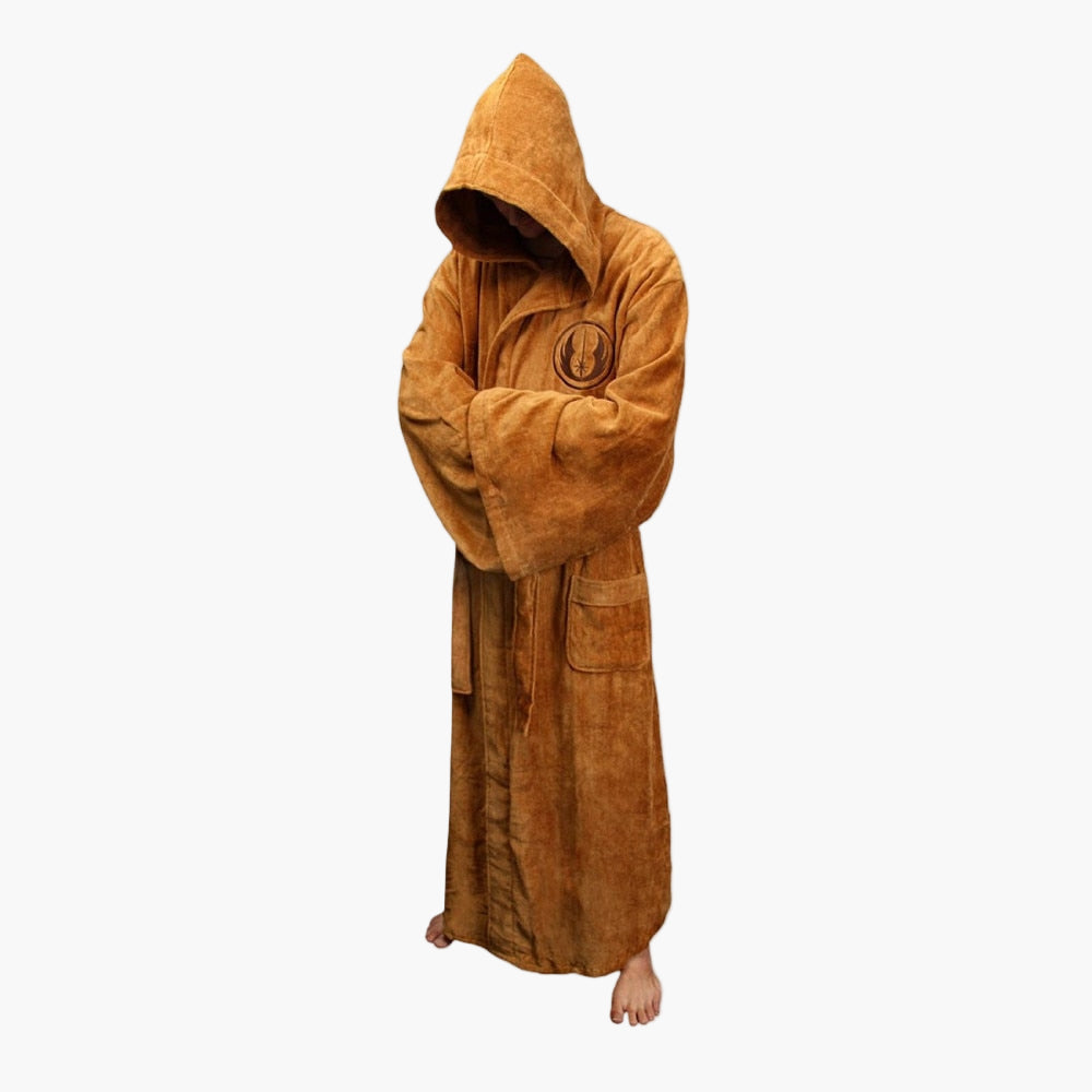 Hooded Bathrobe Long Tie Belt
