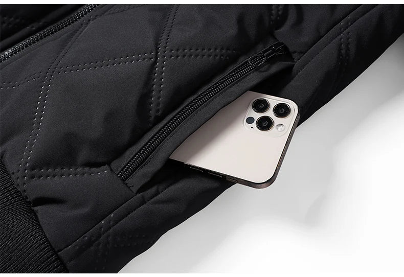 Quilted Jacket Lightweight Padded Zip Front