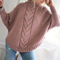 Cable Knit Mock Neck Jumper