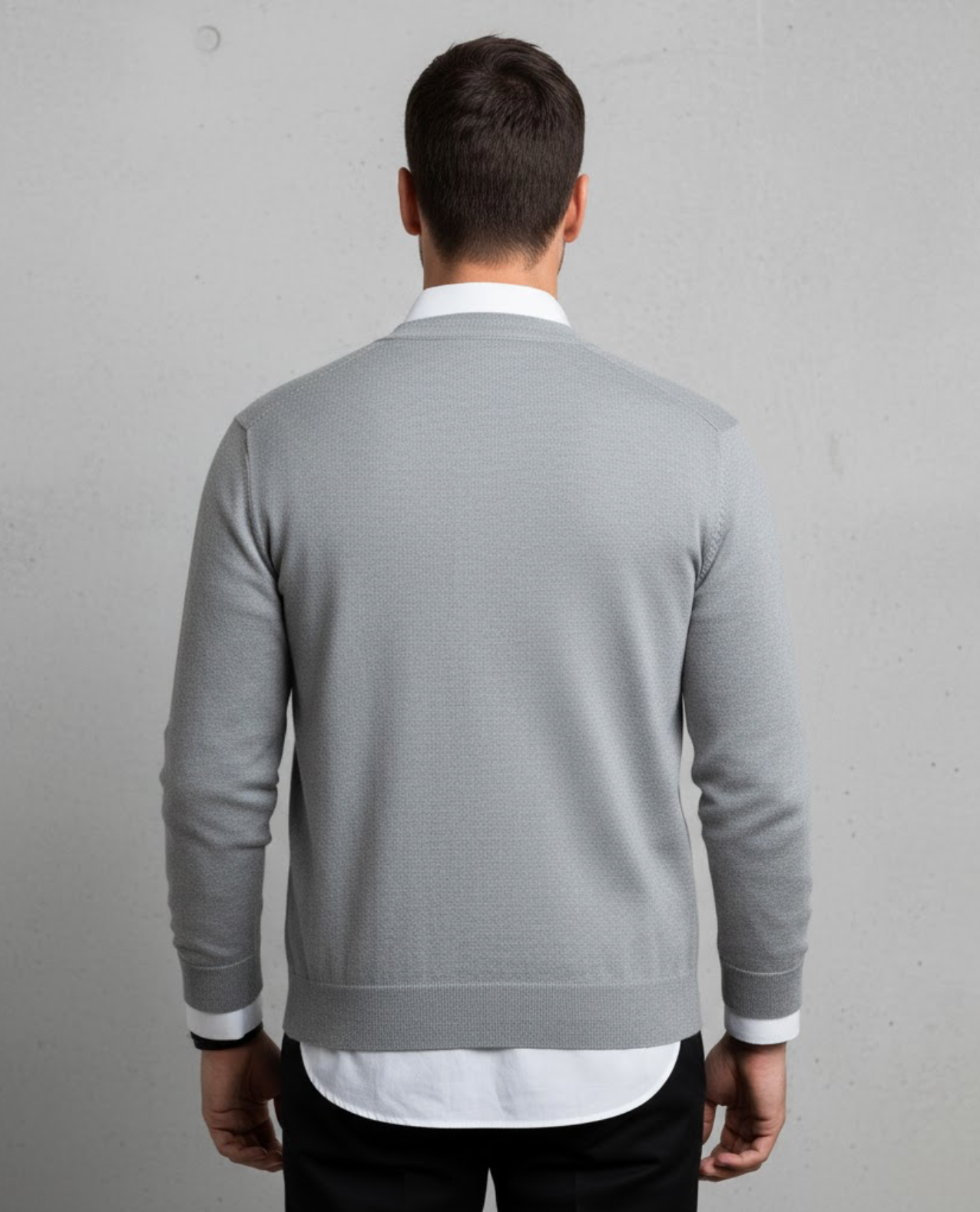 V-Neck Cardigan Button Front Knit Layer