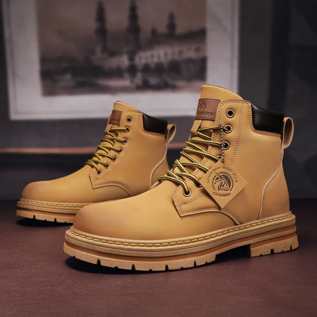 Lace-Up Boots Leather-Look (Men)
