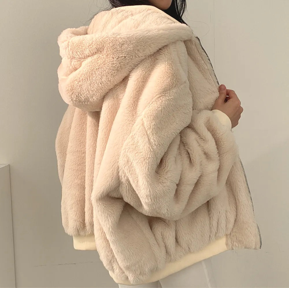 Reversible Winter Jacket Shearling Lined Warm