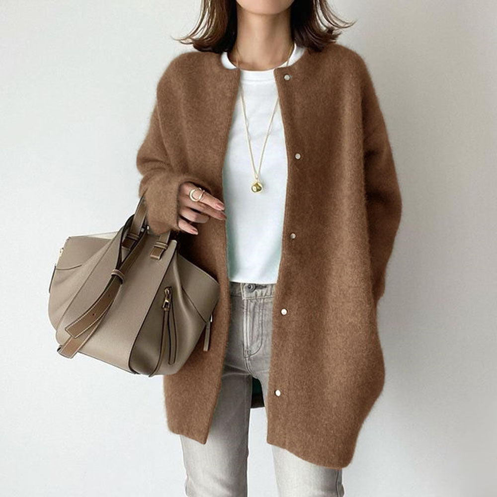 Wool Cardigan with Relaxed Fit (Women)