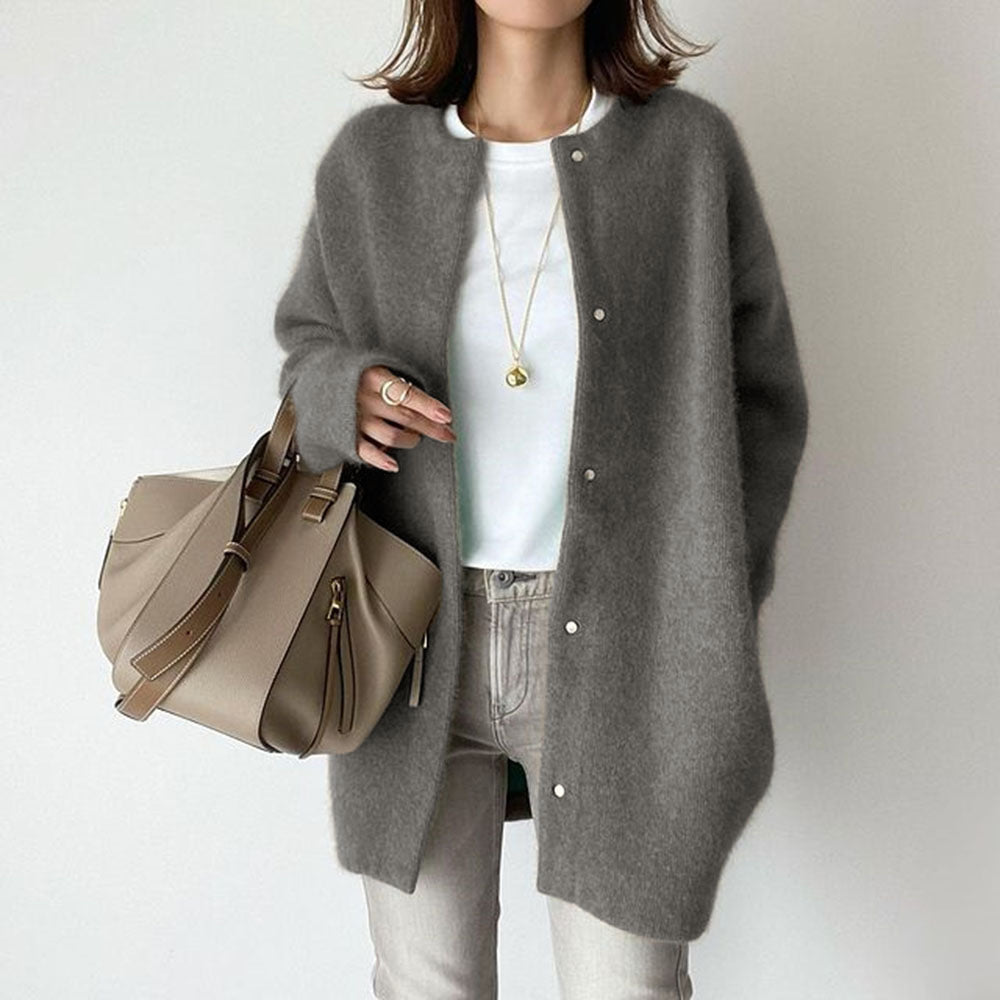 Wool Cardigan with Relaxed Fit (Women)